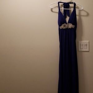 Purple evening dress